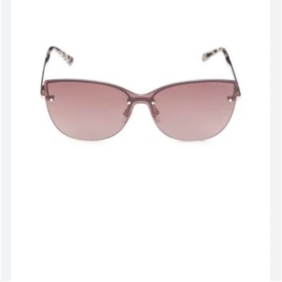 NWT Ted Baker TWS189 London Women’s Shield Sunglasses 139mm, Rose/Gold/Tort - Picture 2 of 7